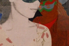 MaskedGirl by Jerry Butler. Mixed media collage in illustration board, 14 x 16, 2008.